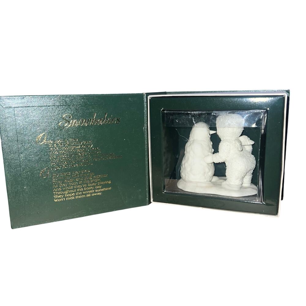 Vintage Department 56 Snowbabies Winter Tales  “Why Dont You Talk”  figurine